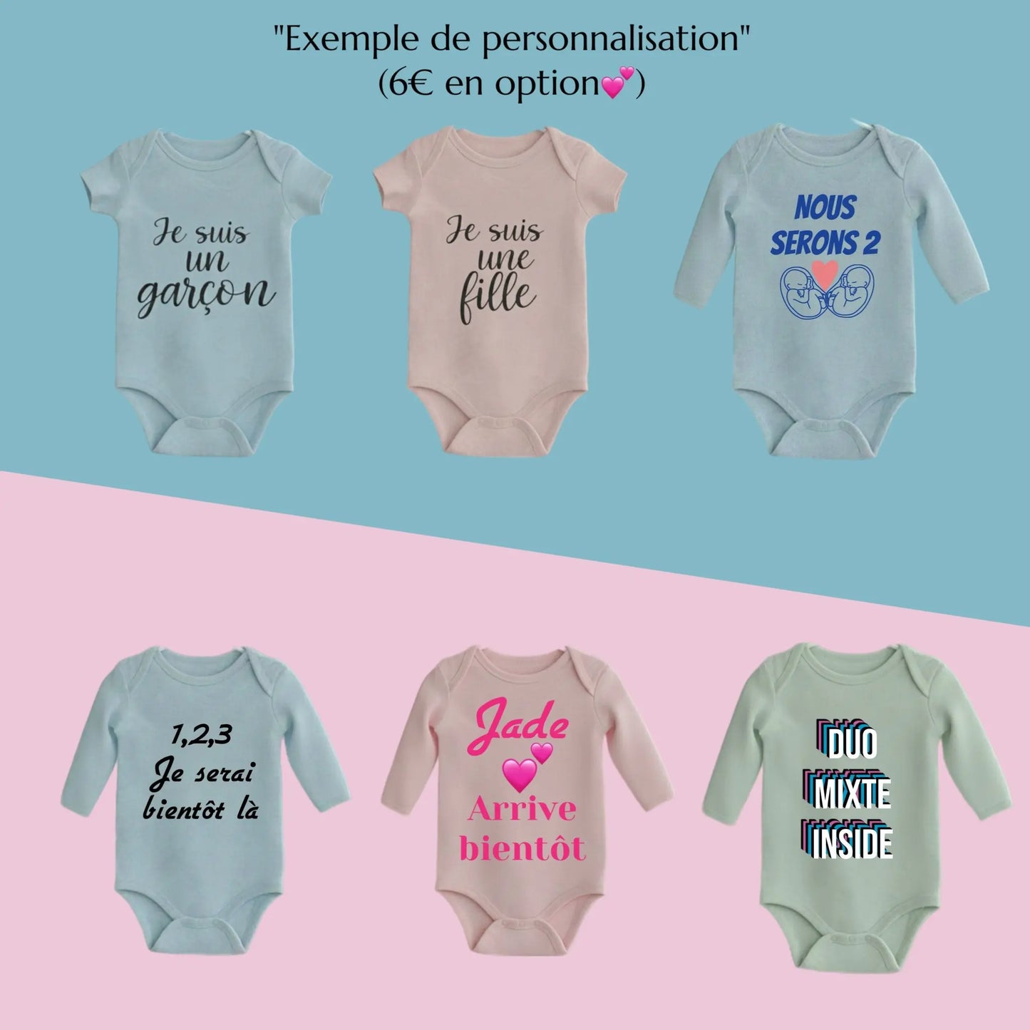 Ballon Gender Reveal “Mon Premier Body” FLOWERBOXTIME