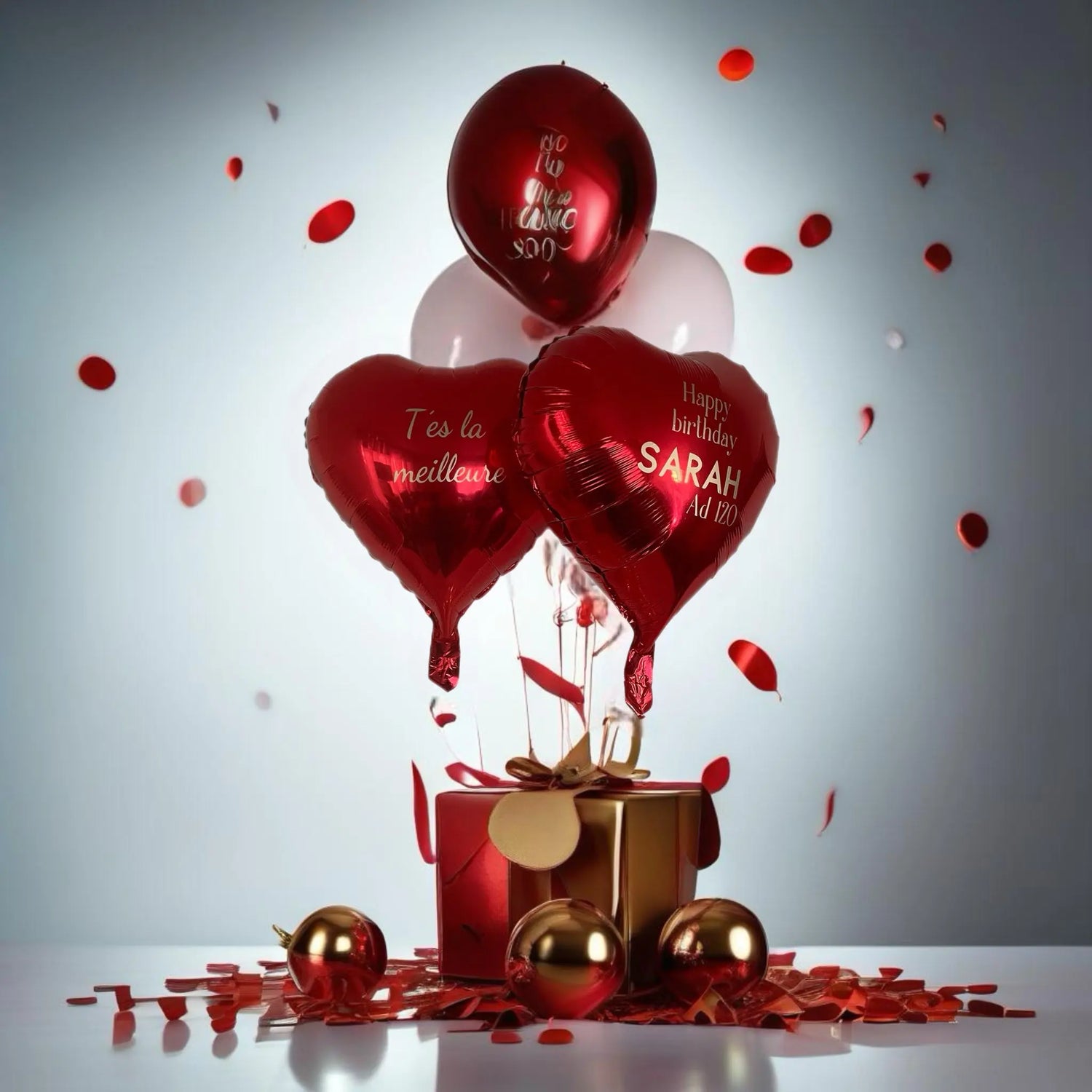 Ballons En Cœur Flowerboxtime