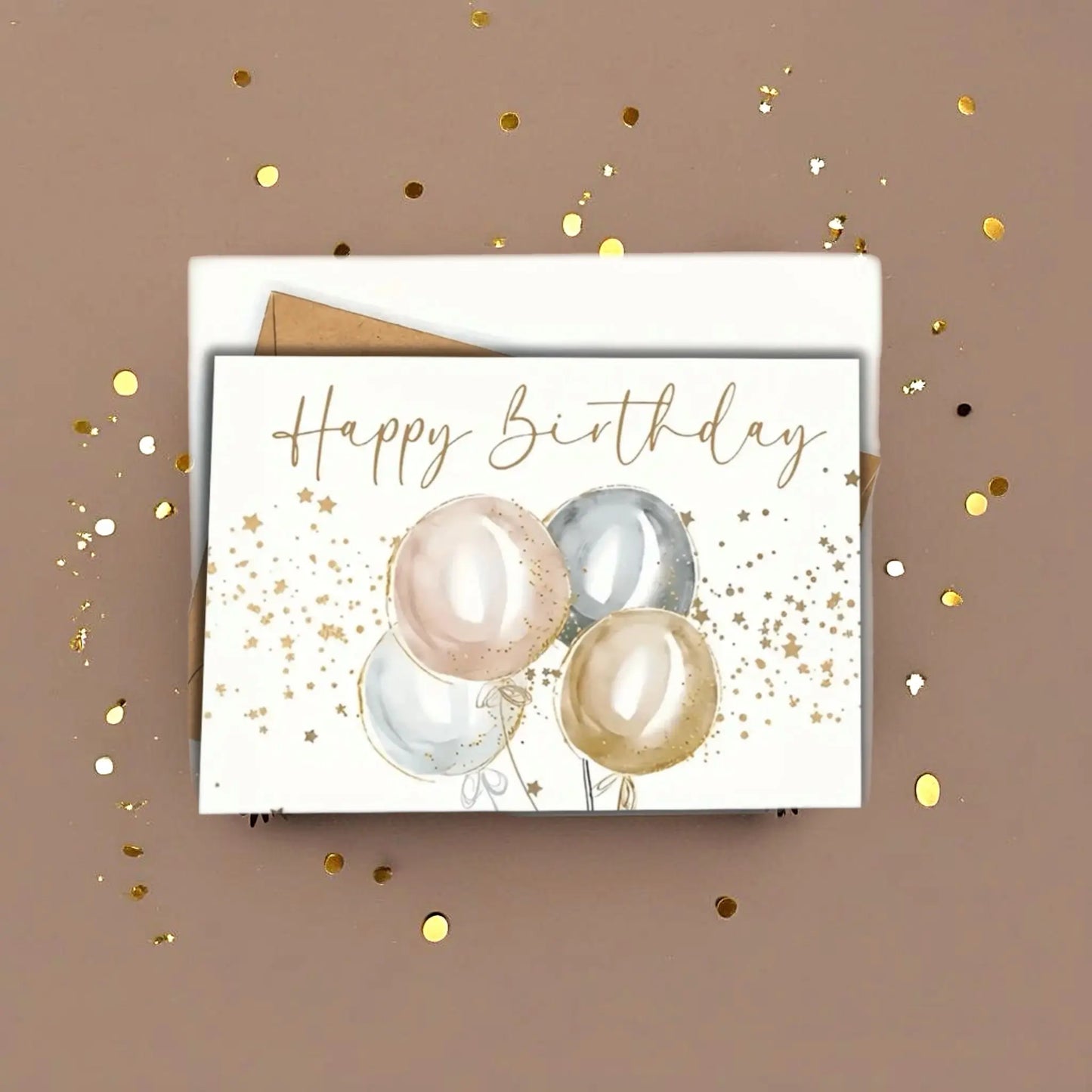 Cartes « Ballons Happy Birthday » FLOWERBOXTIME