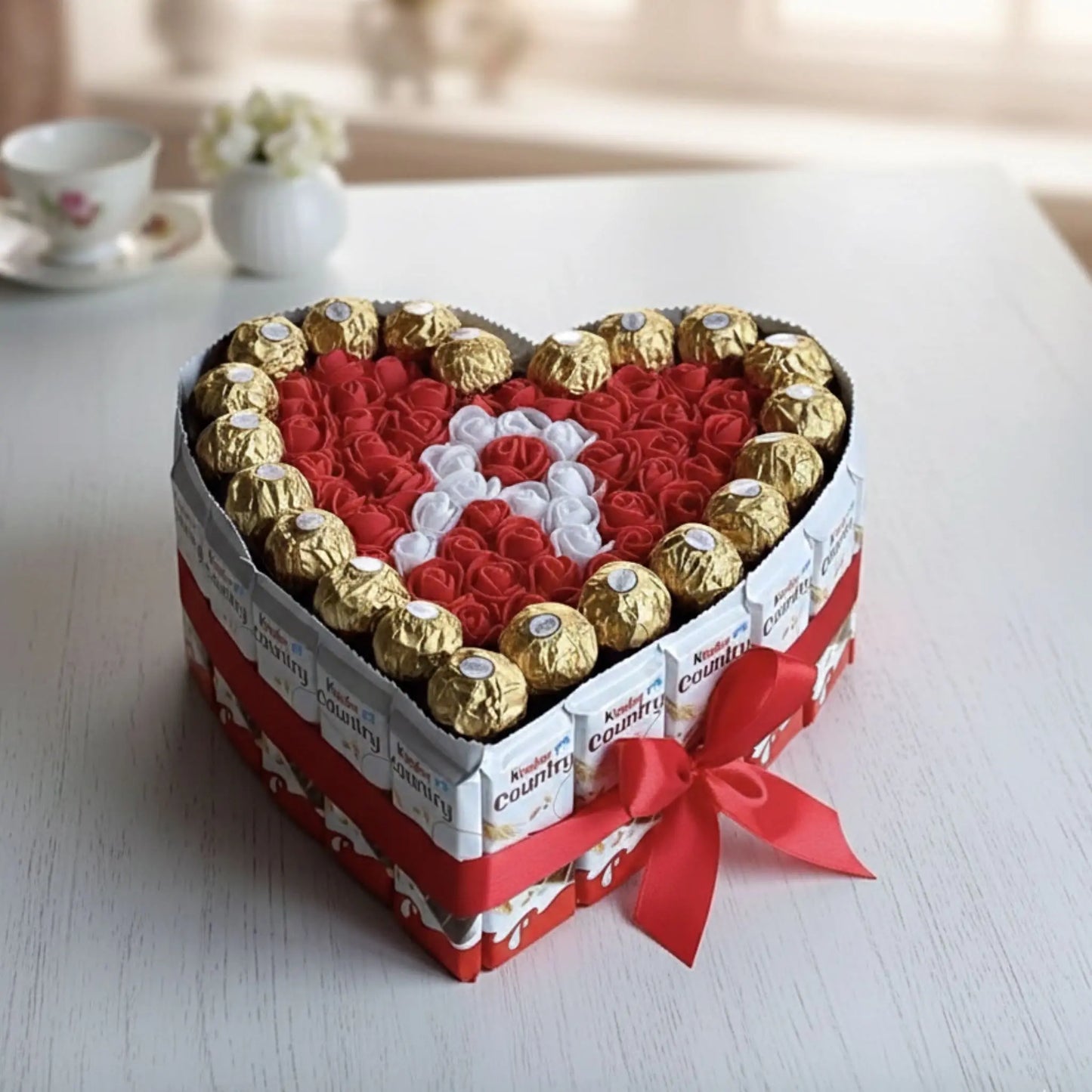 Trésor Gourmand : Box Chocolats et Roses (L) FLOWERBOXTIME