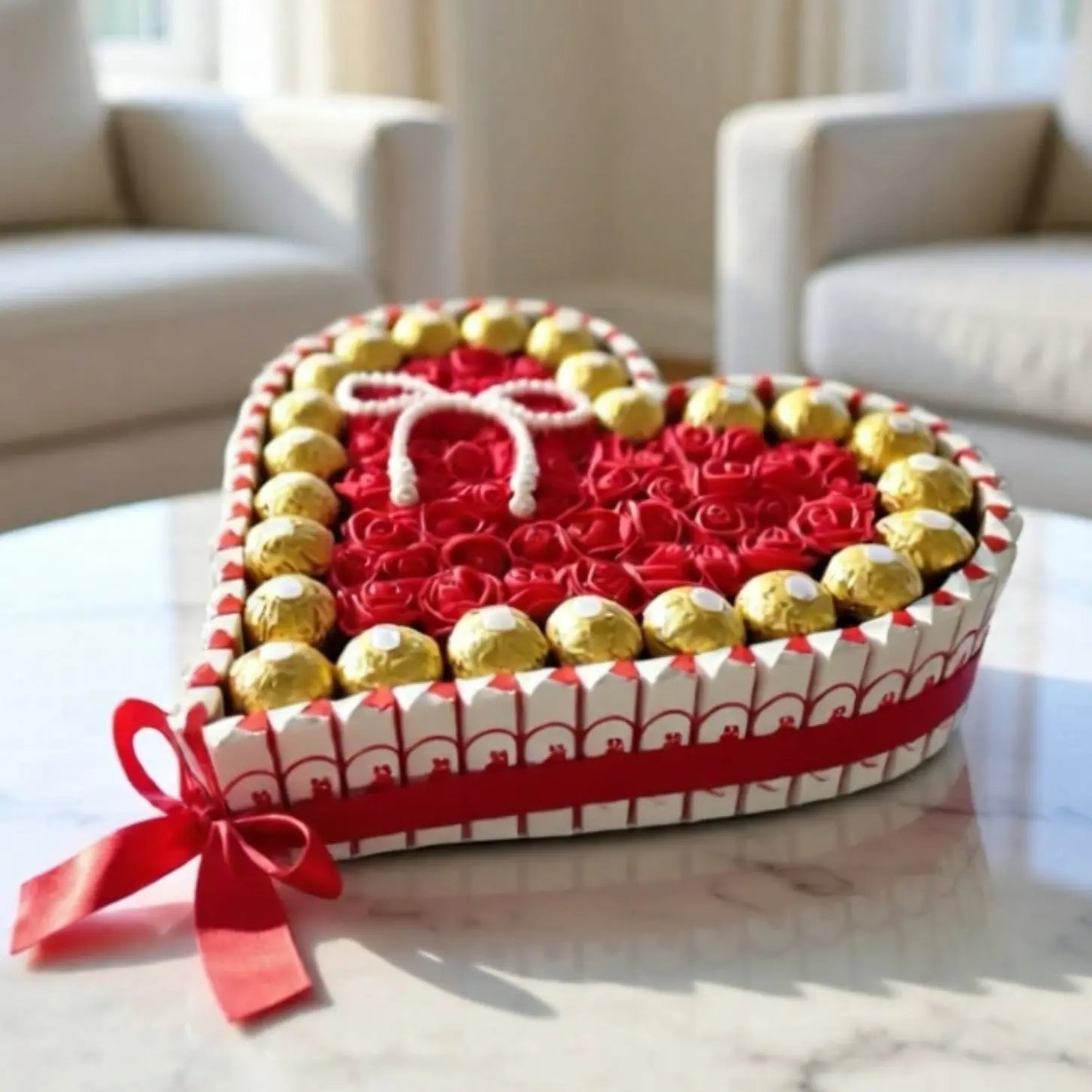Trésor Gourmand : Box Chocolats et Roses (XL) FLOWERBOXTIME