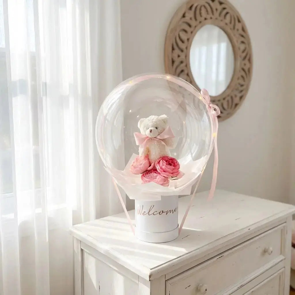 Flowerbox Bulle & Doudou (M) : L'Éclat du Bobo Ballon FLOWERBOXTIME