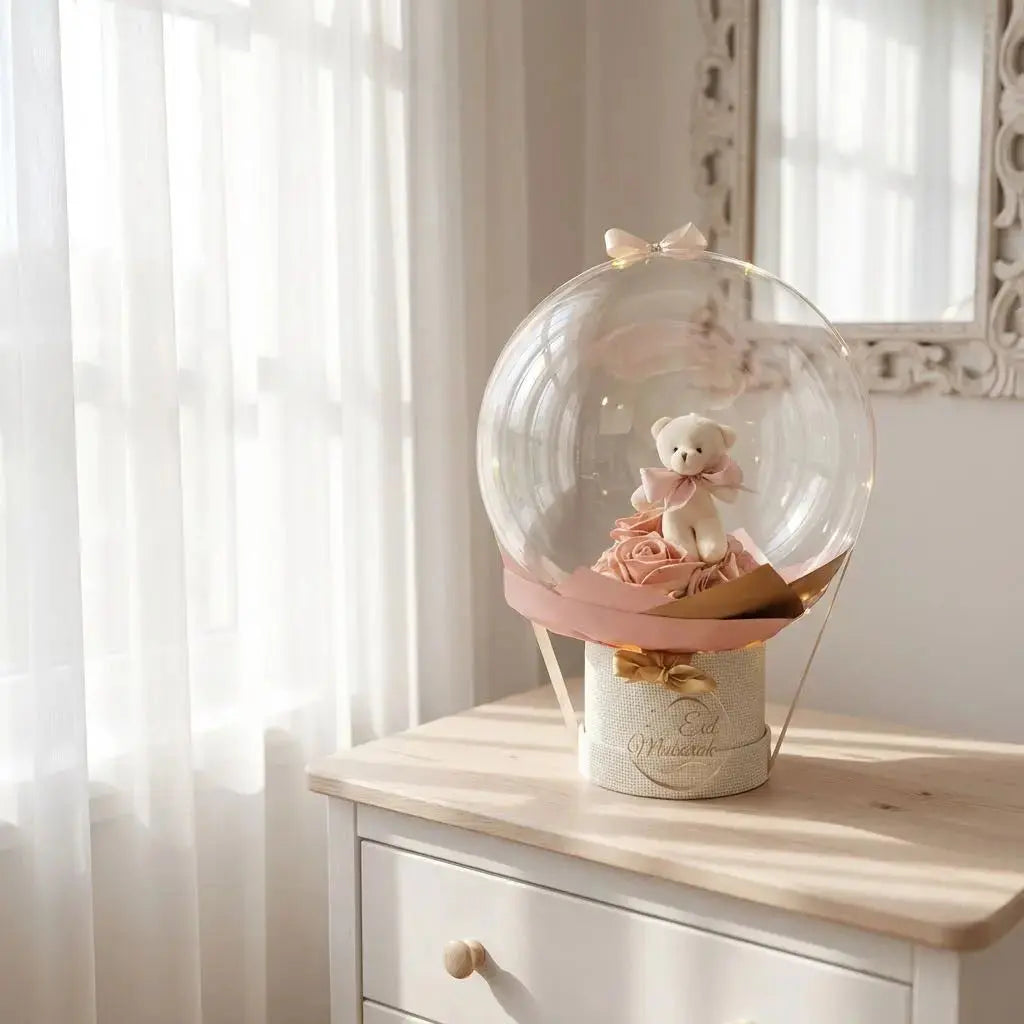 Flowerbox Bulle & Doudou (M) : L'Éclat du Bobo Ballon FLOWERBOXTIME