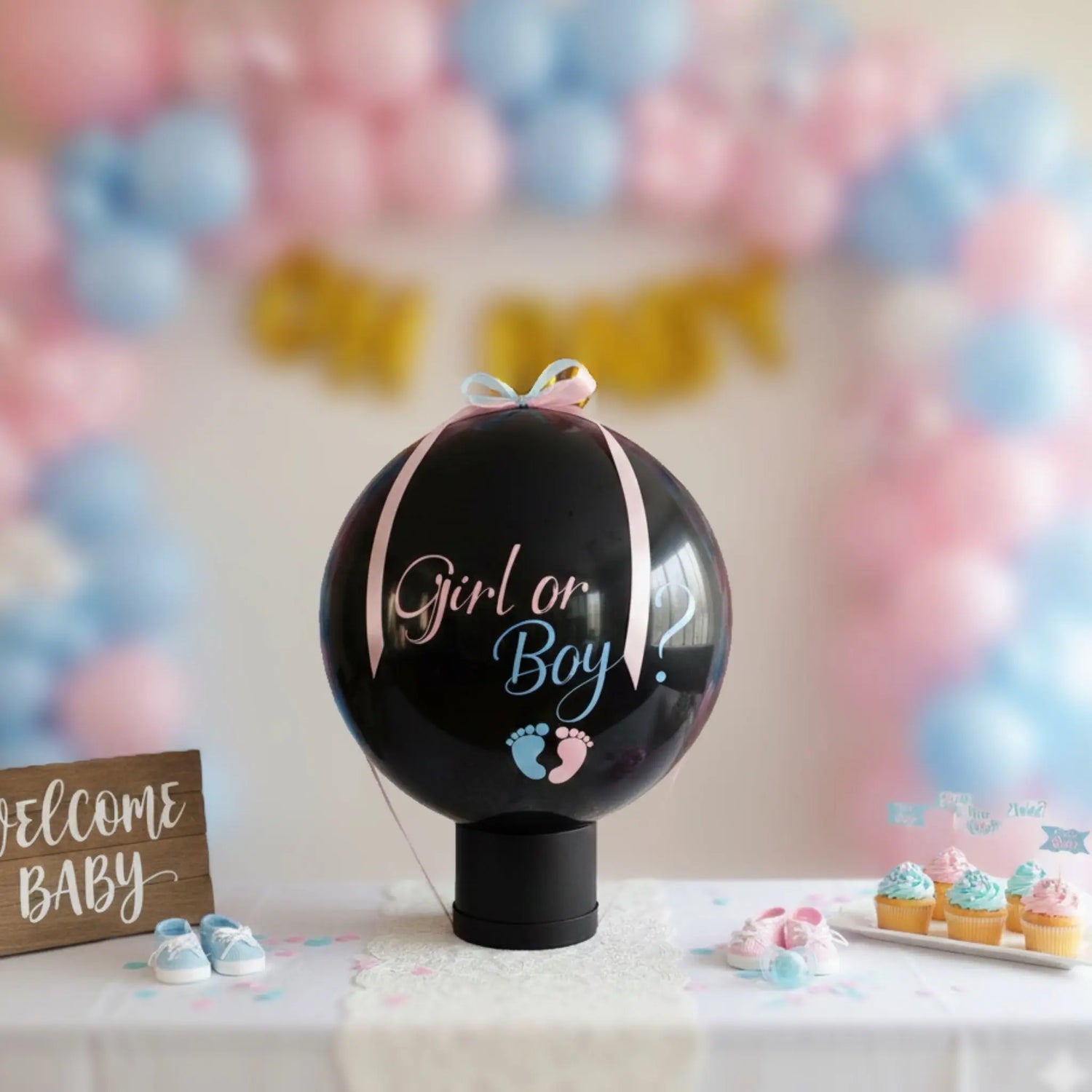 Ballon Gender Reveal "Explosion" - Poudre Holi ou Pétales FLOWERBOXTIME