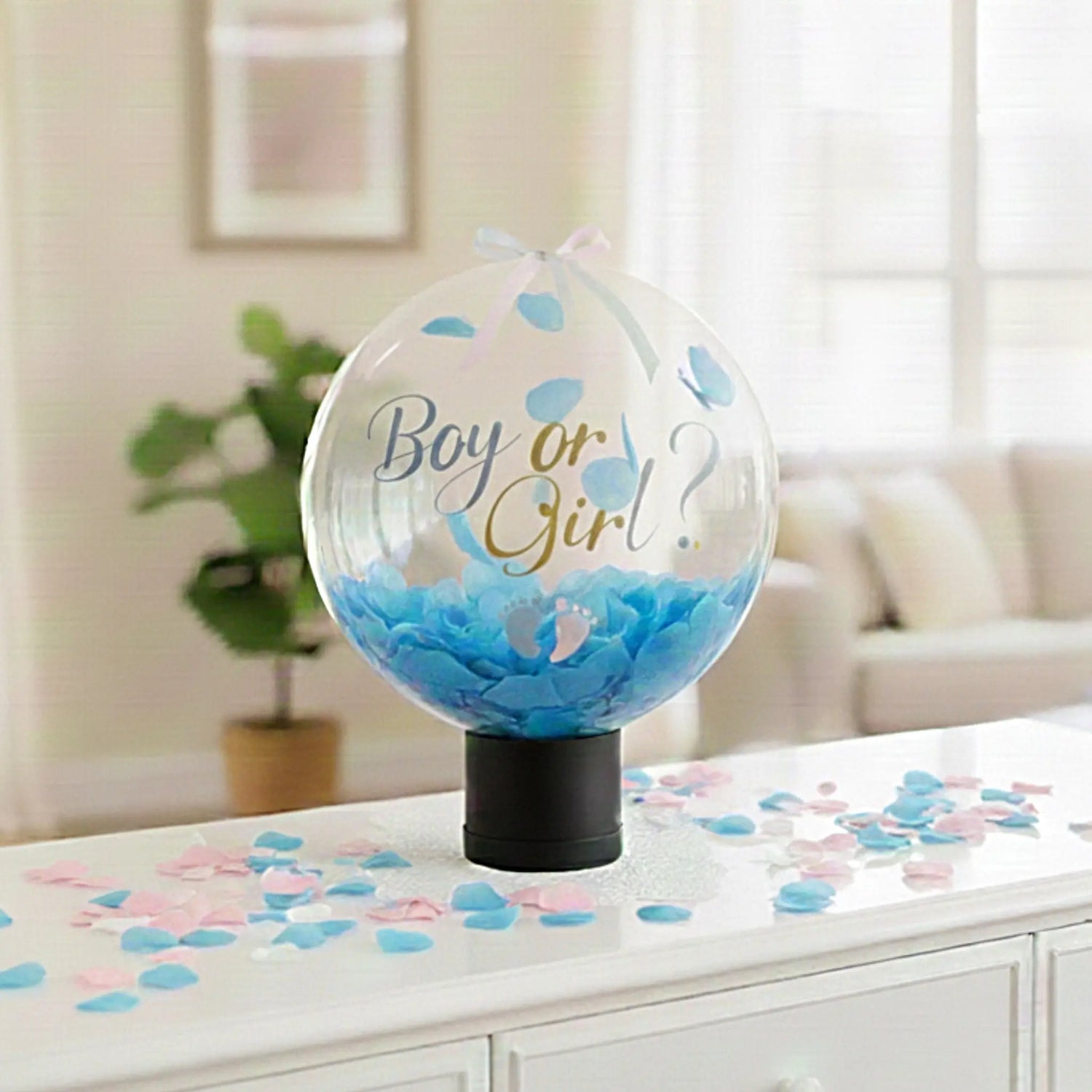 Ballon Gender Reveal "Explosion" - Poudre Holi ou Pétales FLOWERBOXTIME