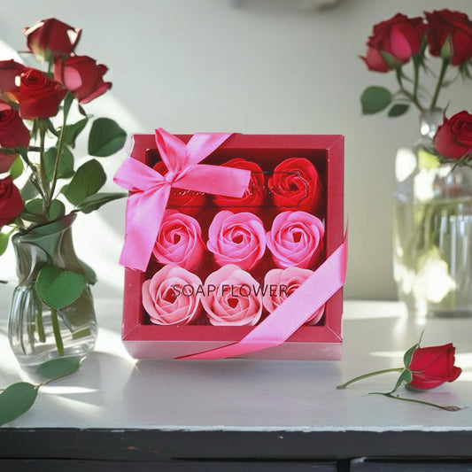 Coffret 9 Roses Savons