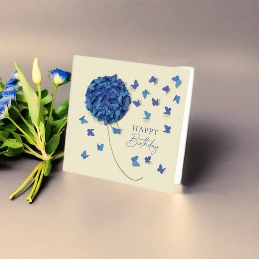 Cartes « Happy Birthday Papillons Bleu » » FLOWERBOXTIME