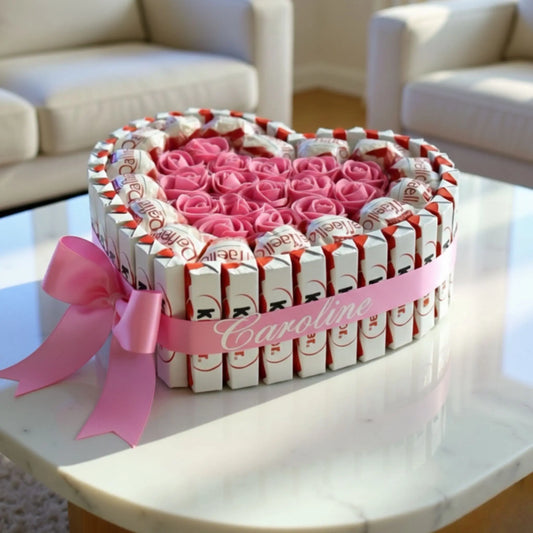 Trésor Gourmand : Box Chocolats et Roses (L) FLOWERBOXTIME