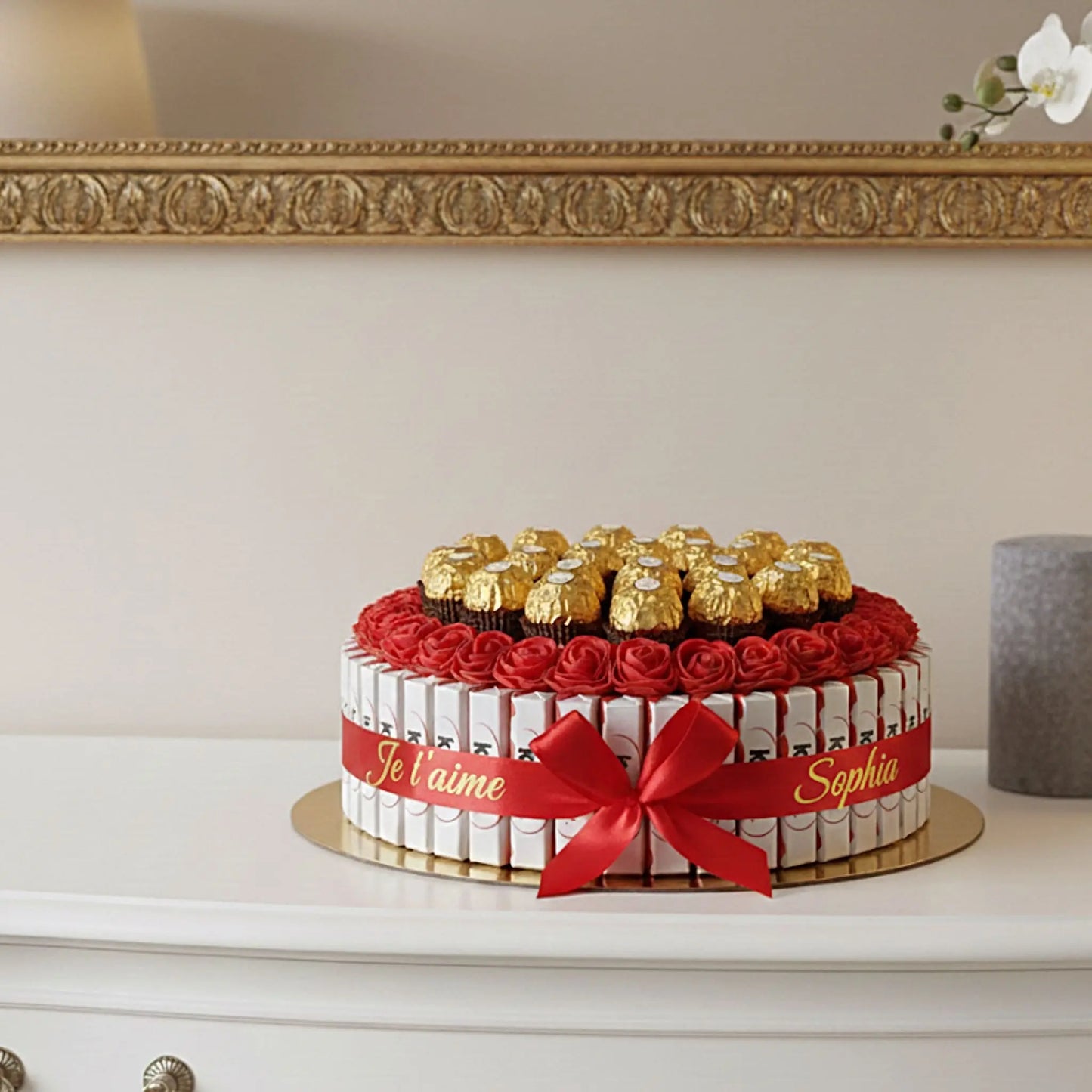 Trésor Gourmand : Box Chocolats et Roses (L) (Copie) FLOWERBOXTIME