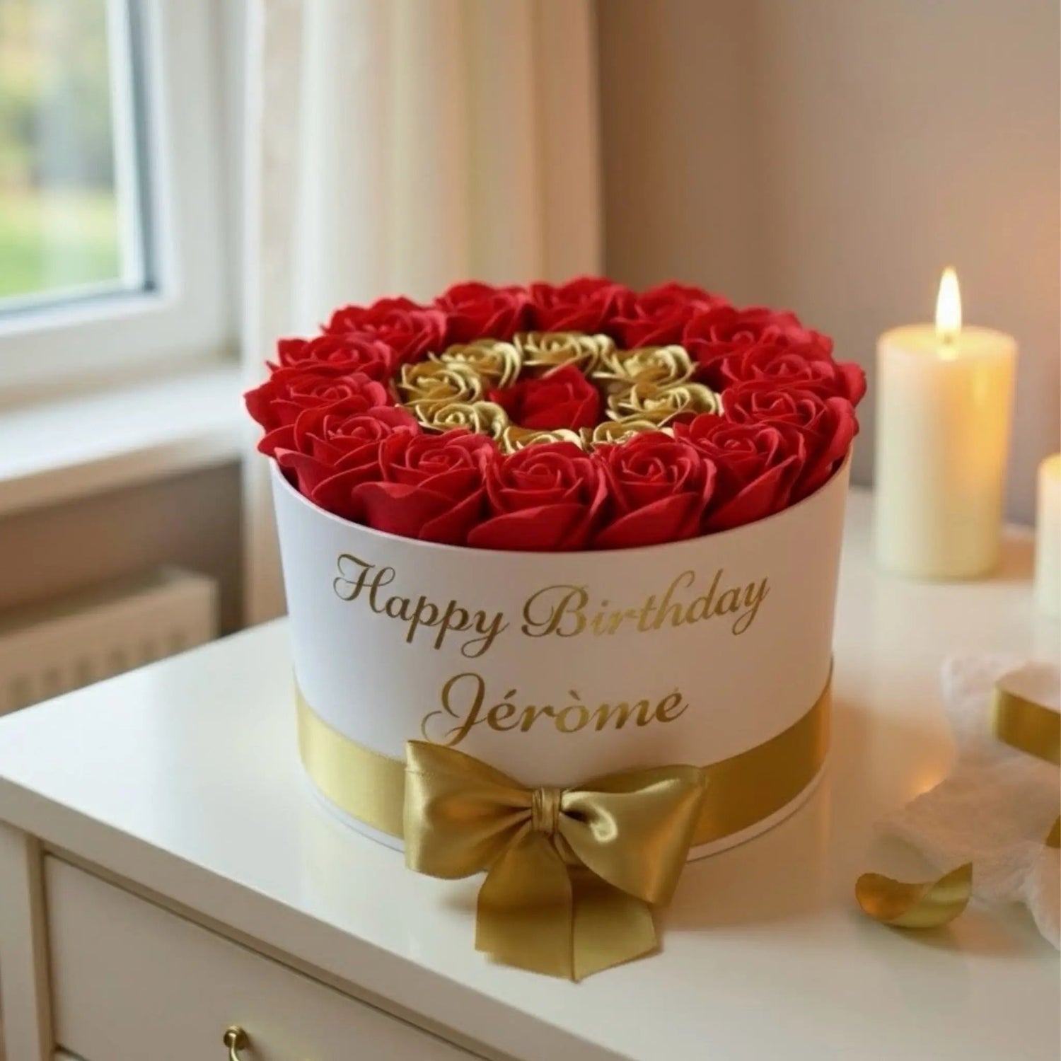 Flowerbox de Roses en Savon (L) FLOWERBOXTIME